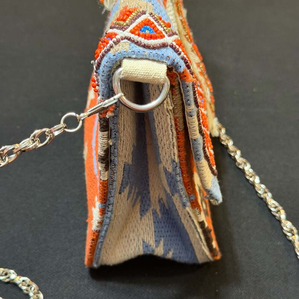 America & Beyond Southwestern Pattern Clutch Crossbody Bag Native American Style - Picture 4 of 16